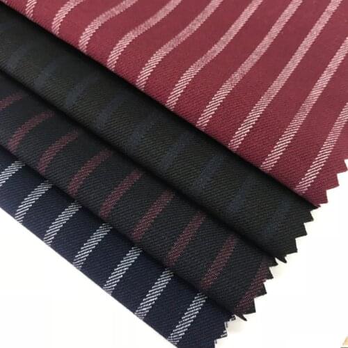 Factory Sales Tr Striped Shuttle Fabric Uniform Fabric Vertical Stripe Spring and Autumn Fashion Suit Fabric Wholesale