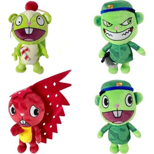 28cm Happy Tree Friends Plush Dolls Kawaii Cartoon Anime Plush Toys Cute Flakey Flippy Soft Pillow Room Decor Doll Gift for Boys