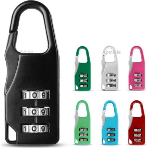 3 Mini Dial Digit Number Code Password Combination Padlock Security Travel Safe Lock for Padlock Luggage Lock of Gym
