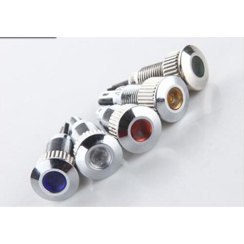 8mm metal LED highlight waterproof light, indicator light, anti 6V, 12V, 24V, 220V Hui Jun