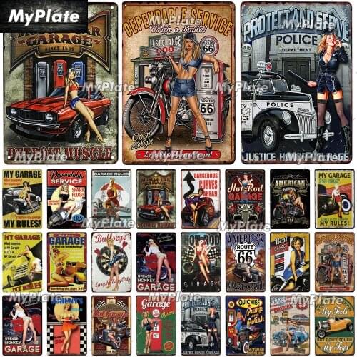 Amercian Garage Vintage Metal Sign Tin Sign Vintage Decoration Plaque Home Wall Decor Bar Sign Home Decor Poster Drop Shipping