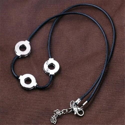 Anime ninjaAkatsuki Uchiha Itachi Necklace Titanium Steel Pendant Cosplay necklace Prop