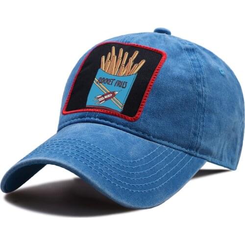 Outdoor Adjustable Baseball Caps French Fries Cartoon Snapback Hat Unisex Cotton Summer Riding Hats Hip Hop Casual Baseball Cap