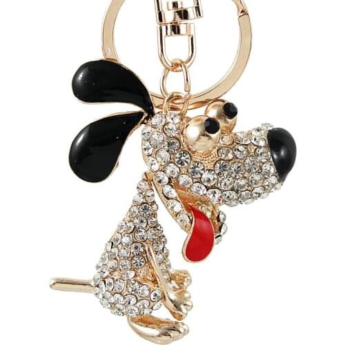 Lovely Pet Dog Keychains Cute Dogs Key Ring Metal Car Keychain jewelry woman bag keyrings novelty items girl bag charm