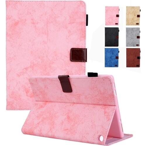 Funda cover for Amazon kindle fire hd 8 2016/2017/2018/2020 HD10 2017 2019 HD 10 plus 2021 10.1 tablet case Stand Flip Shell+pen