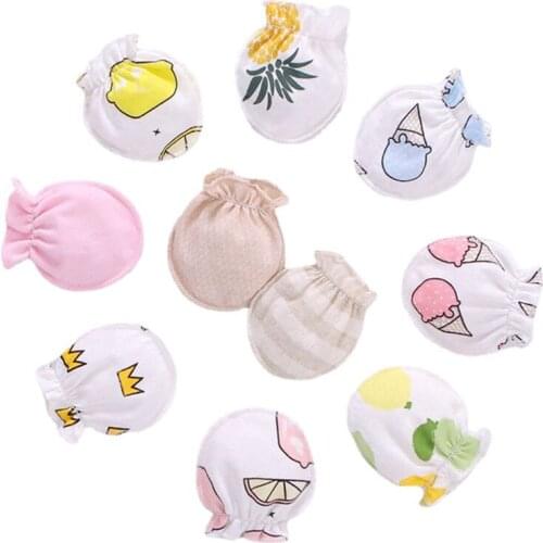 0-6M Baby Anti Scratching Gloves 100% Cotton Newborn Gloves Protection Face Baby Mittens Glove Infant Accessories