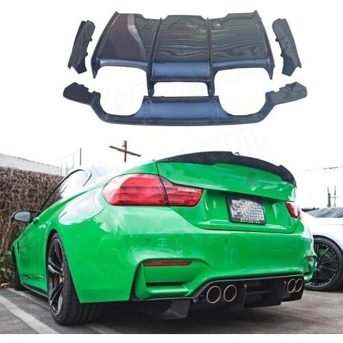 Carbon Fiber Rear Lip Diffuser Splitters Spoiler Bumper Chin Guard For BMW F80 M3 F82 F83 M4 2014-2018 PSM Style
