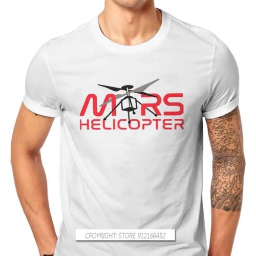 JPL Mars Helicopter Ingenuity TShirt Mars Perseverance Rover Exploration Pure Cotton T Shirt Mans Clothes Oversize