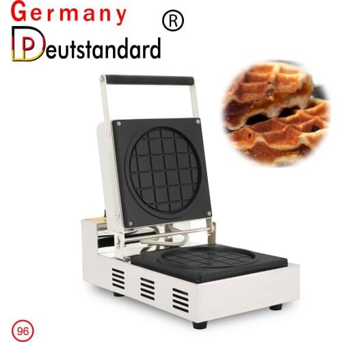 Commercial Electric Round Sunflower Shape Liege Waffle Maker Non Stick Circle Cookie Machine Solar Waffle Baking Machine With CE
