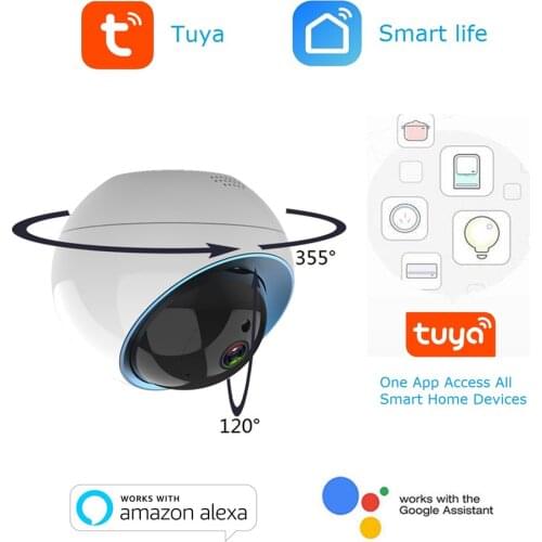 Wdskivi Dome IP Camera 1080P Tuya Smartlife App WiFi Security Home Camera Surveillance CCTV Camera Work With Alexa Google Home