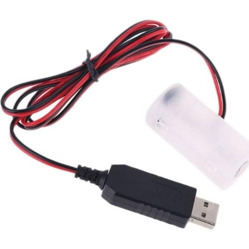 LR14 Dummy C Size Battery Eliminator with UK Plug USB Power Adapter 2m Cable M5TE
