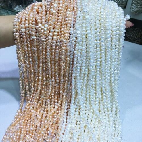 Natural freshwater pearl high quality 38 cm perforated loose beads DIY ladies necklace bracelet production7-8mm