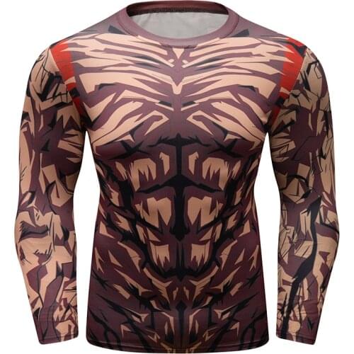 2021 High Street Long Sleeve Rashguard Digital Printing Fashion Shirt For Men CARTOON Western Tops Customize