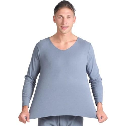 Plus Size 3XL-8XL Men Sleep Tops Loose Long Sleeve Male Nighty Shirt Casual O-Neck Clothes High Quality Home Wear Sleepwear