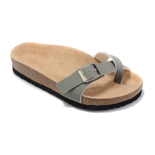 Men and women suitable for summer outdoor beach casual slippers leather cork rubber sole luxury brand sandals with box