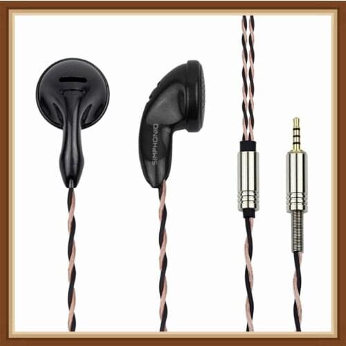 SimPhonio Dragon D3 Dynamic Driver HiFi Music Monitor DJ Studio Audiophile Earbuds Earphones Flat Head PK2 BK