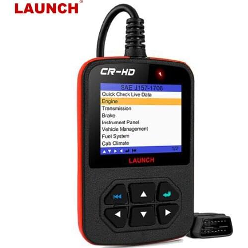 LAUNCH Creader CR-HD OBD 2 Scanner 24V Heavy Truck Diagnostic Tool Multi-Lanuages Code Reader OBD2 Auto Scanner