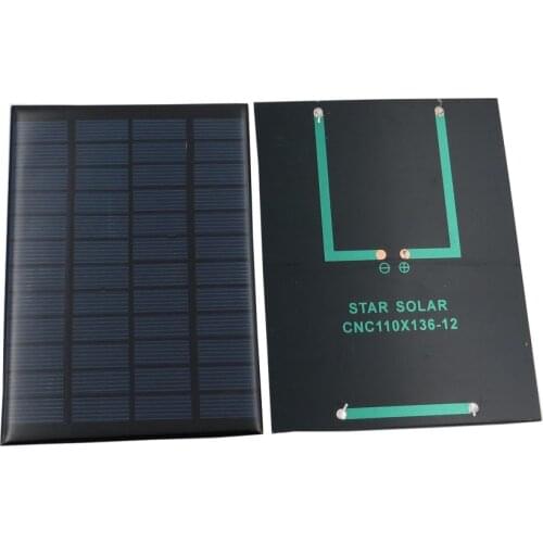 2pcs x Solar Panel 12V 2W 166MA Cell DIY Battery Charger Mini Solar Panel China Module Solar System Cells for Cell Charge toy