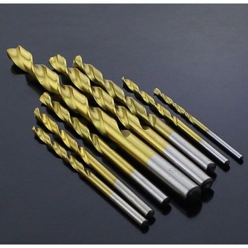 1.7mm 1.8mm 1.9mm 2mm 2.1mm 2.2mm 2.3mm High Speed Steel HSS Titanium Coated Metal Wood Plastic Straight Shank Twist Drill Bit