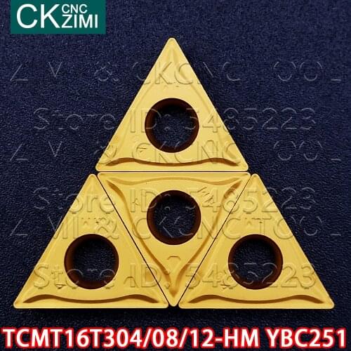 TCMT16T304-HM YBC251 TCMT16T308-HM YBC251 TCMT16T312-HM YBC251 Carbide inserts CNC wood turning tool lathe cutter TCMT for steel