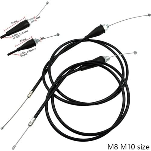 Motor Trail Bike Motocross Throttle Clutch Cables 100CM 110cm Universal Pit Dirt Bikes Motorcycle M8 M10 Throttle Oil Cable Line