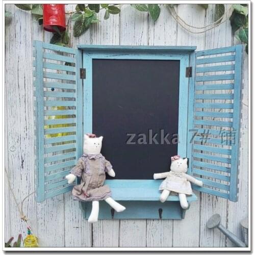 Zakka Home Decoration Mediterranean garden bar coffee shop decorative wall hangings decorative wall blackboard false window