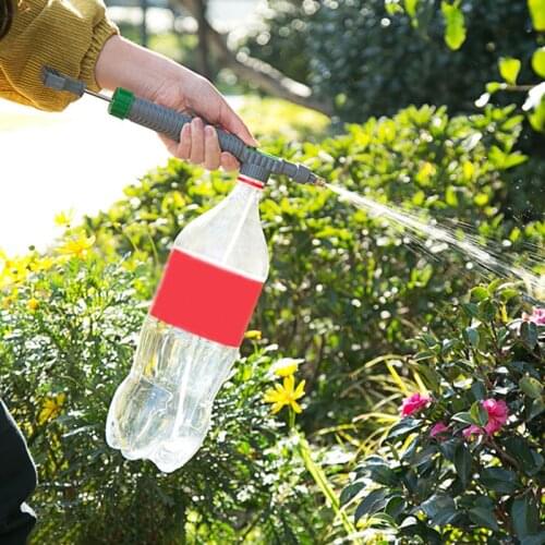 High Pressure Air Pump Sprayer Adjustable Drink Bottle Spray Head Nozzle Manual Garden Watering Tool