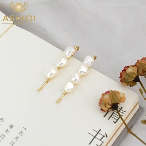 ASHIQI Natural freshwater pearl hair clips pins accessories for women wholesale jewelry 2020