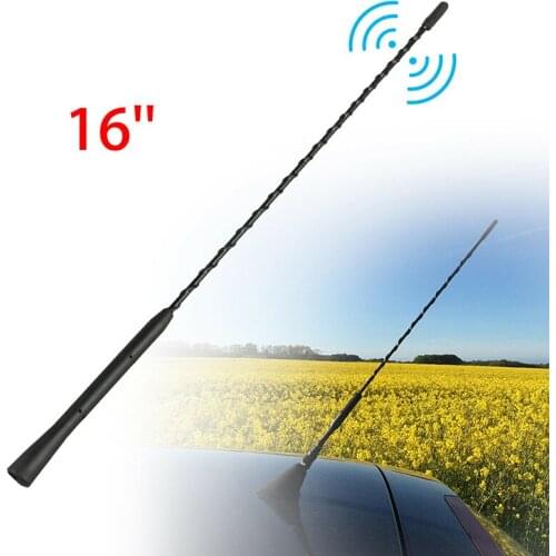 1PC 16" Replacement Car Radio Stereo Aerial Bee Sting Mast Antenna Black