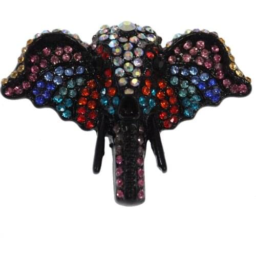 100pcs/lot Vintage Jewelry Bag Lapel Pin Suit Corsage Accessories Colorful Rhinestones Crystal Pearls Thailand Elephant Animal P