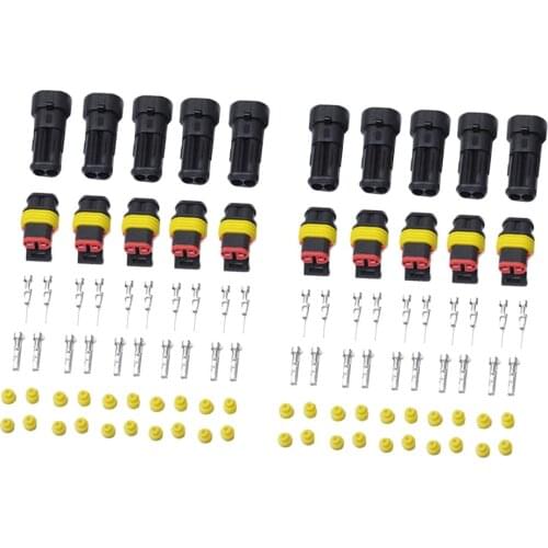 15 Sets 2 Pin Waterproof Connector Wire Circuit Connection Accessories High Quality