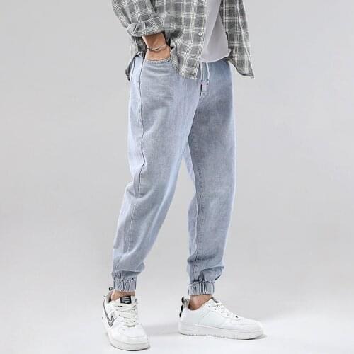 2021 New Loose Men Jeans Male Trousers Simple Design High Quality Cozy All-match Students Daily Casual Straight Denim Pants 4XL