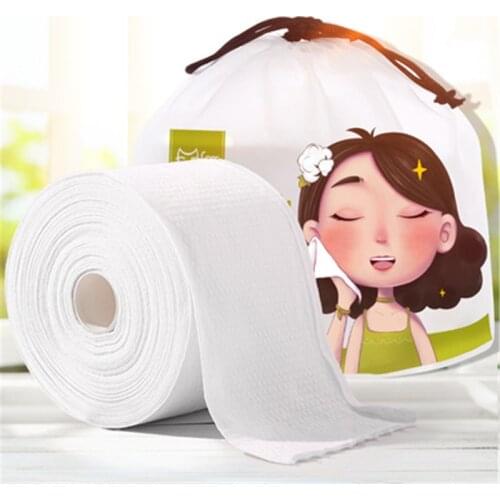 75Pcs/Roll Disposable Towels Bathroom Cotton Face Cleansing Towel Soft Facial Tissue Makeup Wipes Remover Pad Make Up Tool