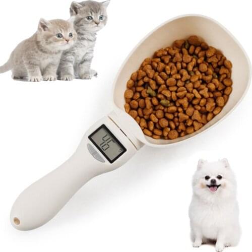800g Cat Food Dog Food Weighing Spoon Pet Electronic Weighing Measuring Spoon Kitchen Scale Spoon Cup Portable With Led Display