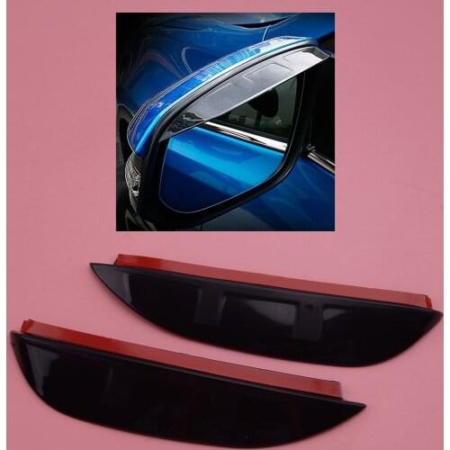 ABS 1 Pair Black Side Rearview Mirrors Visors Shade Rain Guard Trim Fit For Toyota RAV4 2016 2017 2018