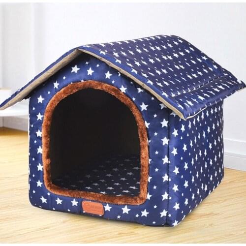 Dog Warm House Removable Washable Pet Dog House for Cat Quality Foldable Sleeping Bed Small Puppy Top Quality Foldable House Dog