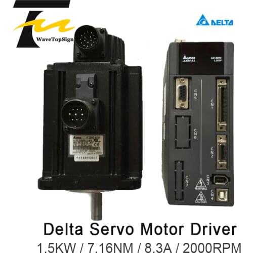 Delta Servo Motor Driver A2 Series 1.5kW ASD-A2-1521-L/M/E and Motor ECMA-E11315RS/SS 7.16NM 8.3A 2000RPM