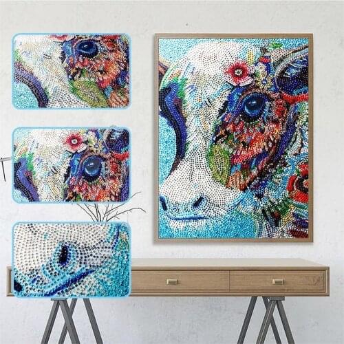 EverShine Diamond Painting Special Shape Animals Cattle Diamond Embroidery Full Set Diamond Mosaic Cartoon Cross Stitch Handmade