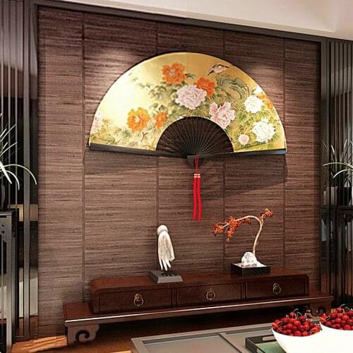 Chinese vintage imitation wood grain background wallpaper ceiling grass straw mat Japanese style living room tatami wallpaper