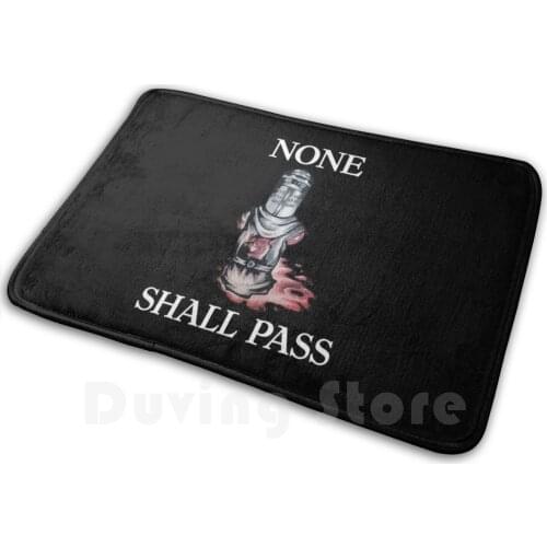The Black Knight - None Shall Pass Carpet Mat Rug Cushion Soft Monty Python Python Monty Life Of Brian Romans Go Home
