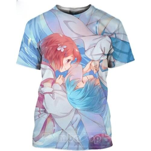 Re Zero T Shirt 3D Hot Natsuki Subaru Anime Girl Mens T-shirts Hentai Hip Hop Men T Shirt Sexy Bikini Women Sweatshirt