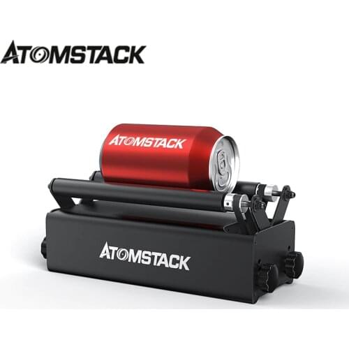 ATOMSTACK R3 24W Laser Engraving Axis Rotary Roller Device Module Part For Caving Cylindrical Round Objects Cans