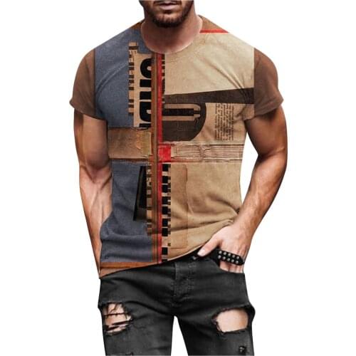 Mens Oversized Vintage Short Sleeve T Shirts 2021 Street Summer 3d Printed New Fashion Harajuku Print O Neck Tshirts For Men