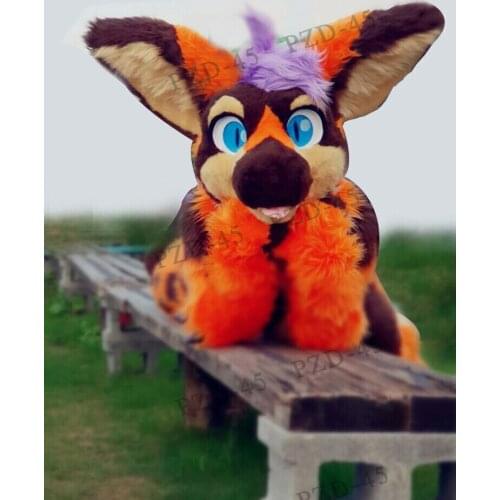 Orange Dog Fursuit Fox Mascot Costume Cosplay Party Event Adult Kids Size Complete Suit New Fancy Dress