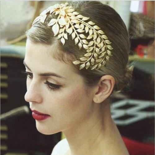 Baroque Noble Bride Headdress Gold Leaf Crown Bress Banquet Leaf Hair Ornament European Accessories