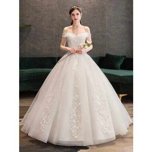 Luxury Wedding Dress Ball Gown 2019 New Bride Sweetheart Princess Dress Lace Up Wedding Dresses
