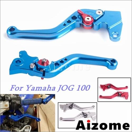 2pcs Adjustable 6 Gear Levers Motorcycle Handle Brake Levers CNC Scooter Front Disc Rear Drum Cluth Lever For Yamaha JOG 100