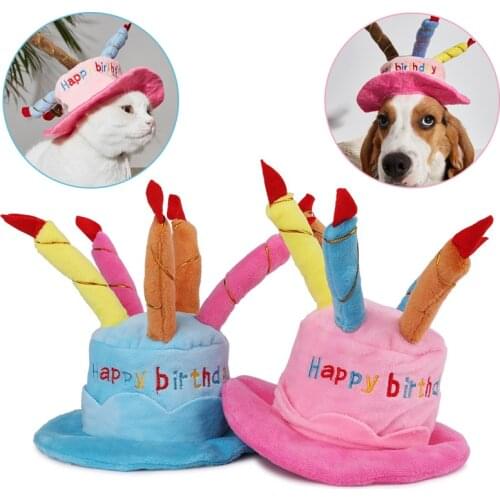Happy Kid Pet Accessories for Small Medium Dogs Cute Puppy Dog Cat Birthday Cake Hat Chihuahua Mascotas Costume pies akcesoria