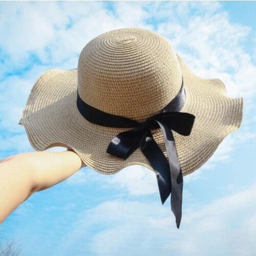 Seioum hot big brim sun hats for woman foldable Flowers hand made straw hat female casual shade hat summer hat beach cap