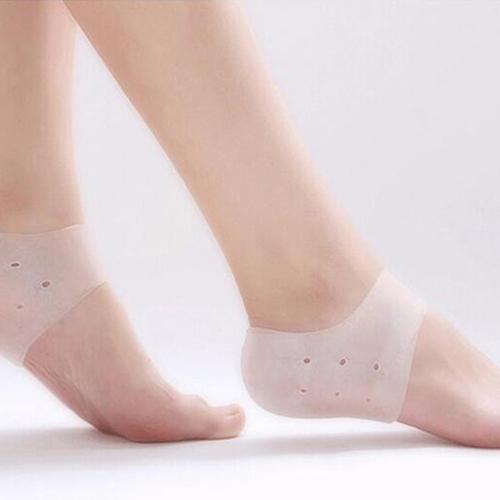 1 Pair Silicone Moisturizing Breathable Foot Skin Care Protector Pedicure Health Massager Heel Socks Washable Moisturizing Gel